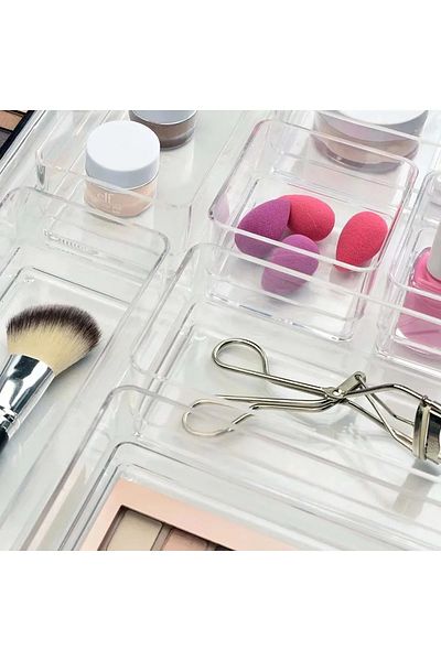 Tanemce 12 Pieces Makeup Jewelry Hobby Material Organizer Organizer Box