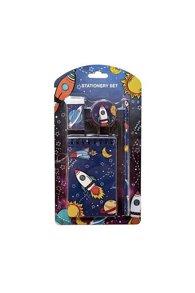Dolphin DOLPHIN SPACE PATTERNED 4 PIECES STATIONERY SET SPC-06048