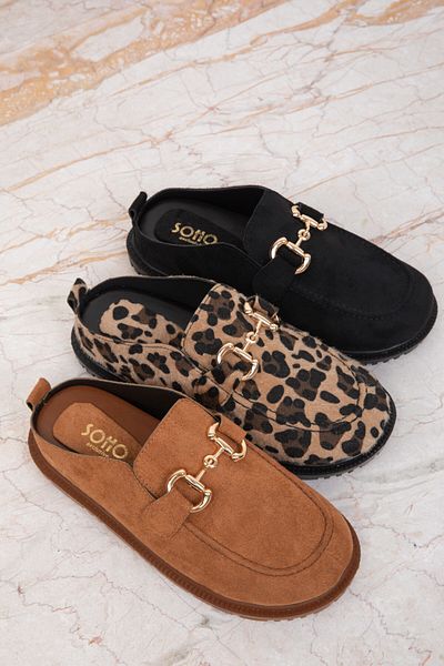SOHO Dámské pantofle Tan Suede – model 19824