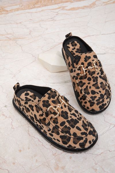 SOHO Dámské pantofle s leopardím vzorem - 19824