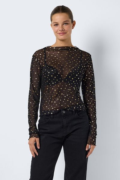 Noisy May High-End-Bluse mit kurzen Ärmeln – Fem, Strick, Pre94/EA6