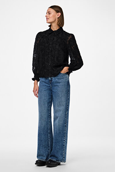 PIECES Κοντομάνικο γυναικείο πουκάμισο Wov Pre100