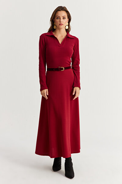 Cool & Sexy Claret Red Women's Bell Skirt - Lon3005