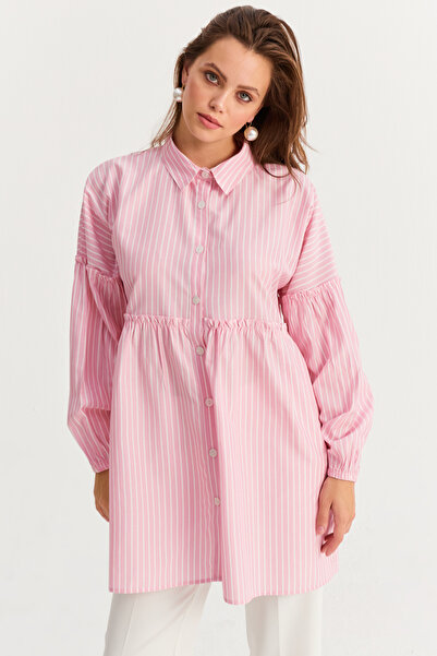 Cool & Sexy Pink Women's Tunic Shirt - Asf12