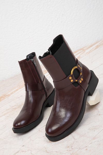 SOHO Claret Red Women's Boots - 19832 Model Bootie