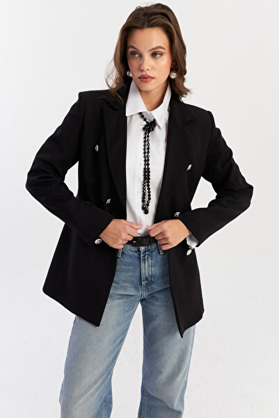 Cool & Modest Women's Black Jacket Muf201 - Lower and Upper Lined