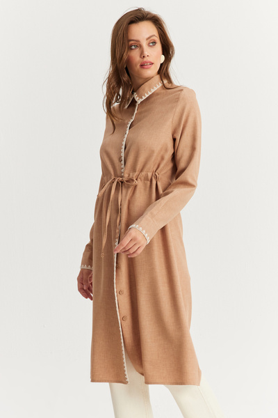 Cool & Modest Φόρεμα Camel Midi Shirt - Γυναικείο MASF10