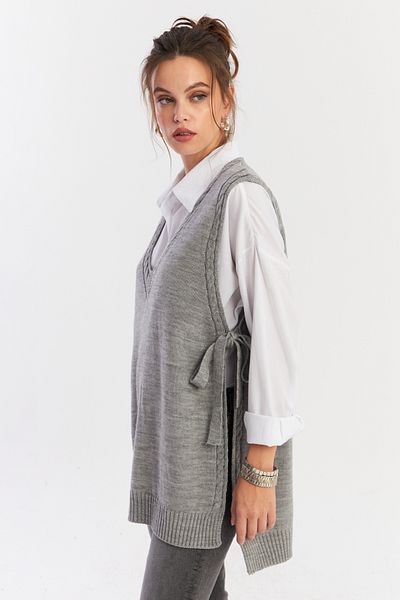 Cool & Modest Grau Tricot Damen Pullover - YV103