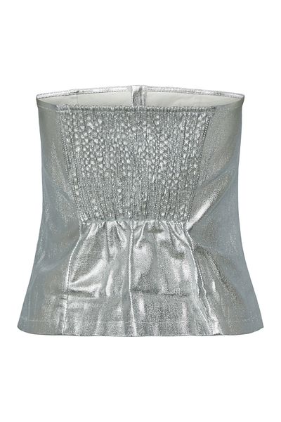 PIECES WOV CO100 Model – Wiederaufgeschnittene Bluse mit offenem Halsausschnitt für Damen