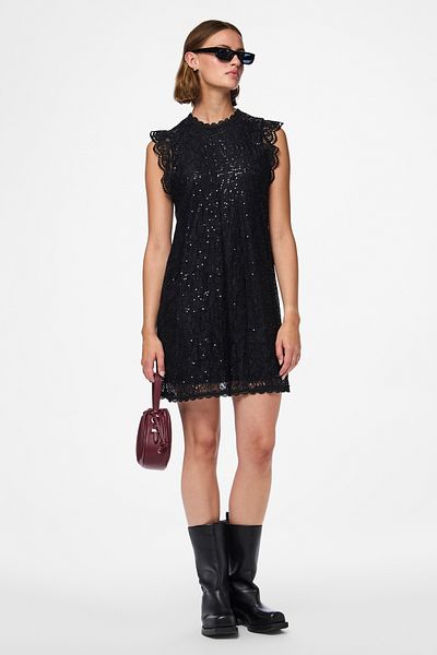 PIECES Women's Short Sleeve Multi-Textured Dress - Nyl90/Ea10