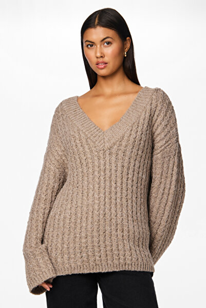 PIECES Плетен модел пуловер за жени - Pre50/Pl27/Pc23