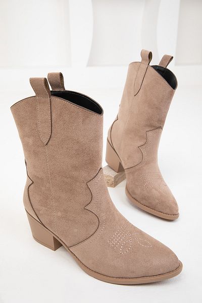 SOHO Γυναικείες μπότες Mink Suede - 19820 Model Bootie