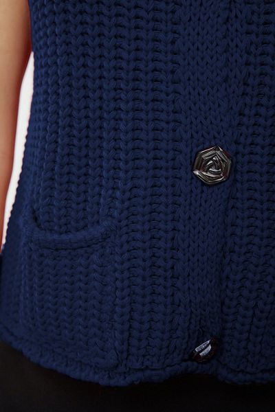 Trendyol Collection Indigo-Spannweste mit Rundhalsausschnitt – TWOAW25YE00027