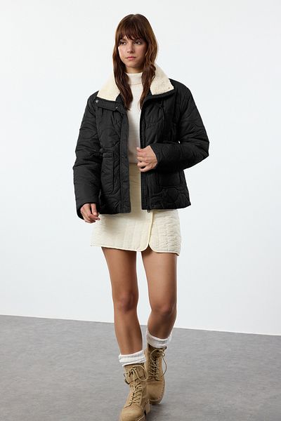 Trendyol Collection Palton negru cu croiala normală - TWOAW25MO00175