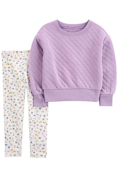 Carter's Little Girl's Top and Bottom Set 2 Pack