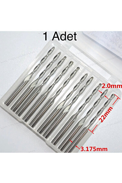 BGA Cnc Karbür End Mill 2 Flüt Top Burun Yönlendirici Bit Ahşap Freze 3.175mm...