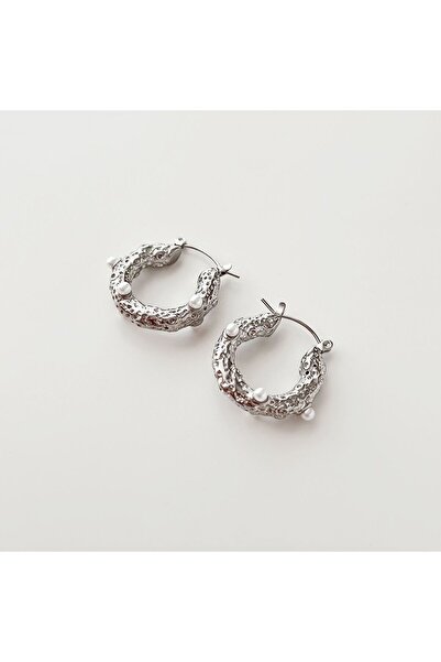 Boise Atelier Mars Grey Steel Earring | Çelik Küpe
