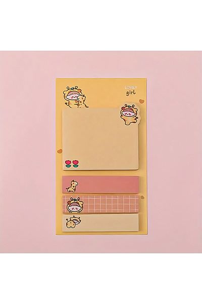 GUGUK 4 Color Yellow Themed Post-It Note Set - Ggk-Mbq038