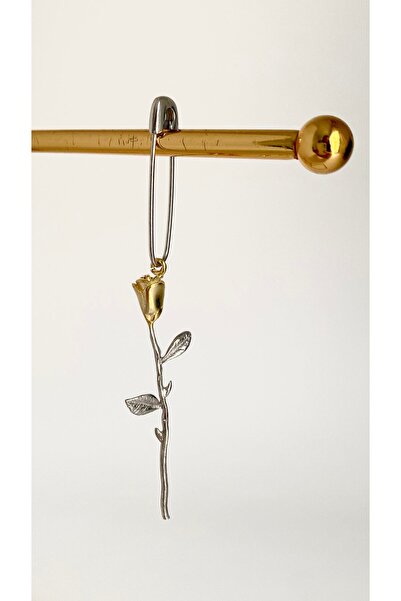 ı feel free more then ever that moment 925 Ayar Gümüş Şahmaran Şahsu Çengelli Gül Küpe