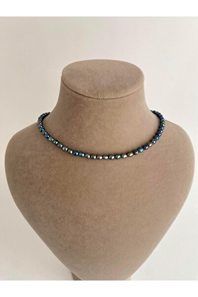 ı feel free more then ever that moment Küçük Siyah Arpa Gerçek İnci Kolye