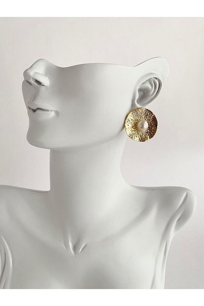 ı feel free more then ever that moment Special Design Pearl Round Earrings