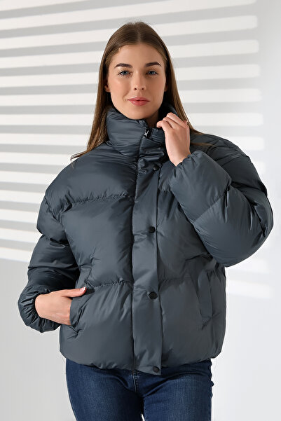 GAREN Palton supradimensionat cu guler de damă