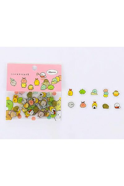 GUGUK 80 Pieces Cute Kawaii Sticker Set - Bullet Journal