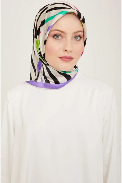 Armine - Μεταξωτό κασκόλ 2024 Άνοιξη και Καλοκαίρι Twill Silk 9101-04
