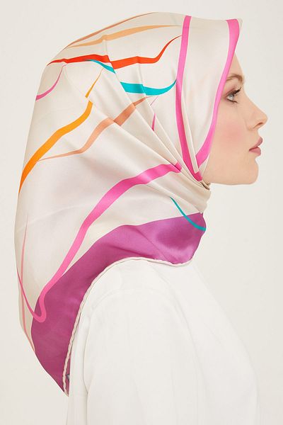 Armine - Μεταξωτό κασκόλ 2024 Άνοιξη και Καλοκαίρι Twill Silk 9115-05