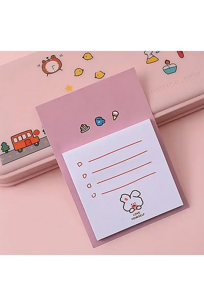 GUGUK Rabbit Love Yourself Themed Colorful Note Set • Post-It • Sticky Note