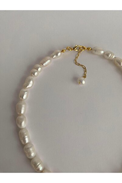 ı feel free more then ever that moment Arpa Beyaz Büyük Gerçek İnci Kolye