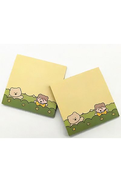 GUGUK Teddy Bear and Sweet Girl Themed Colorful Note Set (Ggk-Me079)