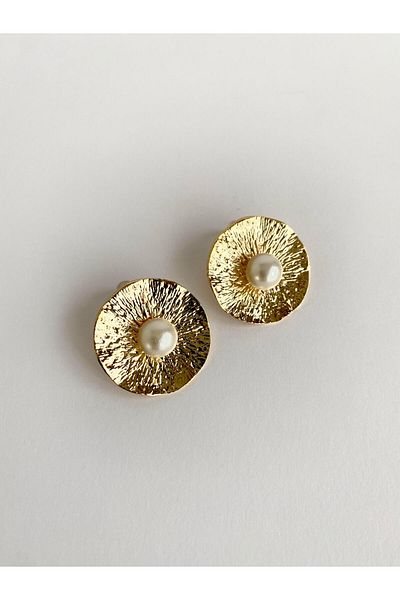 ı feel free more then ever that moment Special Design Pearl Round Earrings