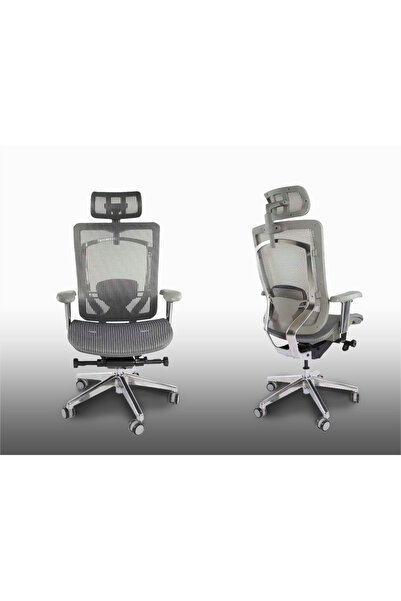 Mahmayi Silla 97729 Ergonomic High Back Office Chair - Adjustable, Grey, Modern Design