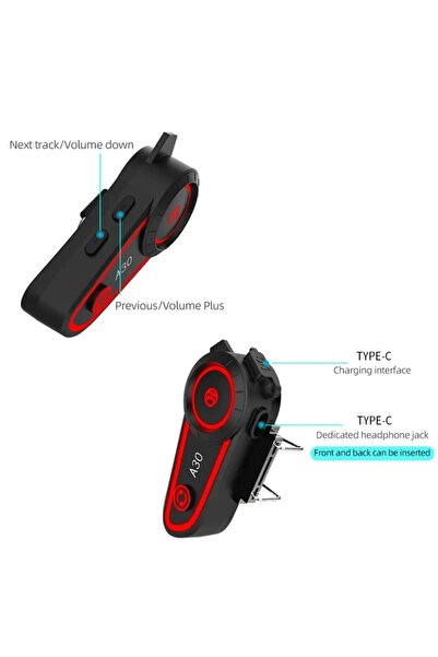 Blic A30 Motosiklet Için Kask Kulaklık Işıklı Intercom