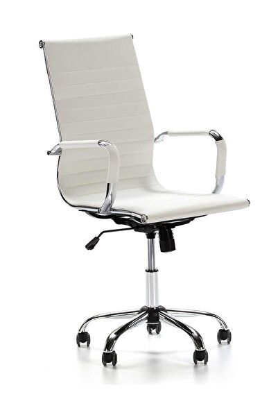Mahmayi Ultimate Yüksek Sırtlı Ayarlanabilir Ergonomik Ofis Koltuğu - Beyaz, ...