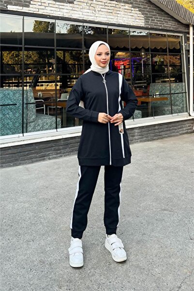 Bwest Αθλητική φόρμα διπλής φόρμας με ρίγες στο πλάι με φερμουάρ - 03035.003 ...