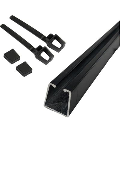 Happys Sină din nuc de 225 cm - cu umeraș pentru perdea din aluminiu