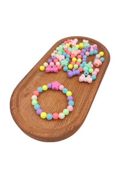 Serap Yılmaz Sahi Star Model Colorful Beaded Handmade Specially Designed Baby and Children's Bracelet - 0439