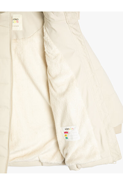 Koton Dlouhá bunda s kapucí a kapsou na zip