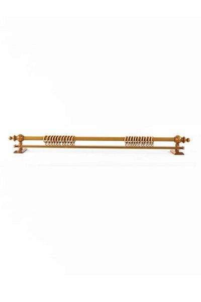 Happys Oak Single Rail Wooden Rustic Curtain Hanger and Aluminum Rustic Tube 150 cm