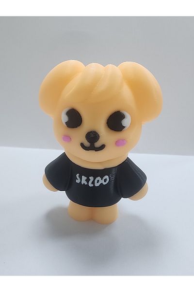 PEPİKON Skzoo Puppym - Cream Black Toy Tabletop with Plastic Figures