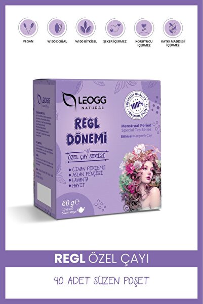 Leogg Natural Regl Dönemi & Rahatlatıcı %100 Doğal ve Bitkisel Çay