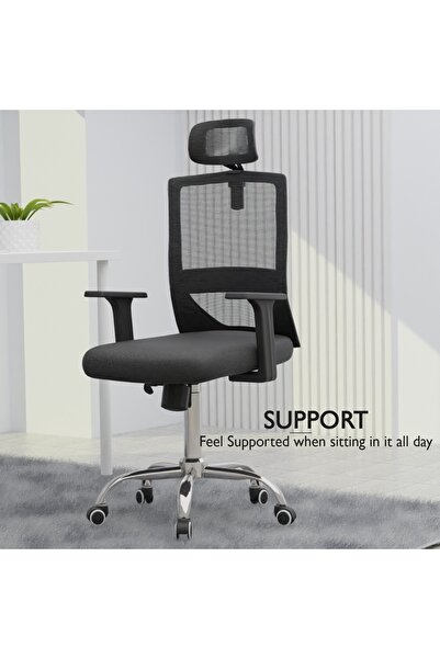 Mahmayi High-Back Ergonomic Office Chair - Adjustable, Breathable, Sturdy, and Comfortable