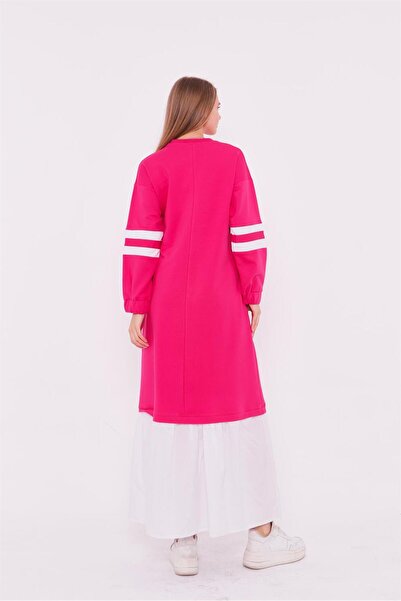 Bwest Αθλητικό φόρεμα Gupse Sleeves με ριγέ φούστα - 71079.025 - Φούξια