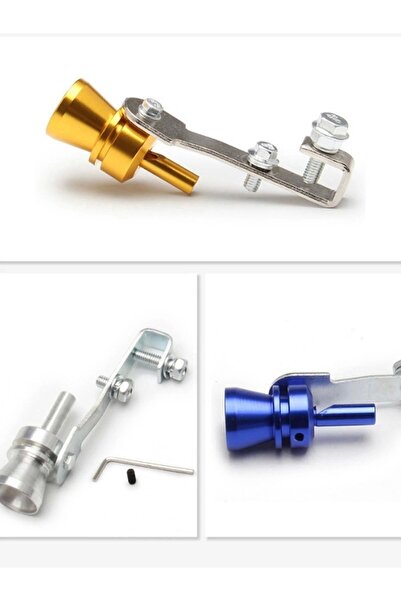 Unichrome Krom Gri Renk Aparatlı Islık Sesli Orta Egzoz Ucu Turbo Sesi