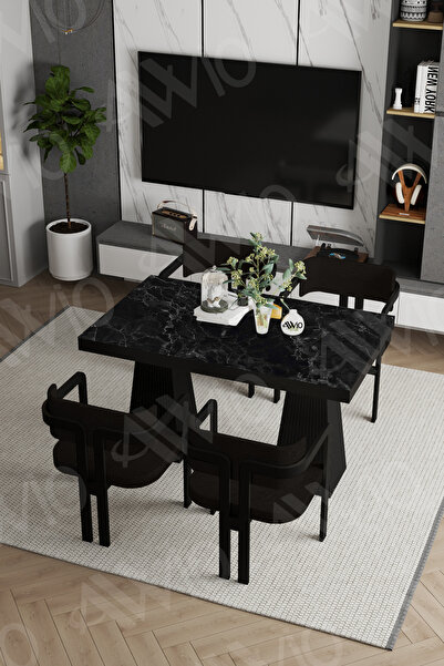 AVVİO Veroni Lake Mdf Ayak Tokyo Demonte Sandalye 80x120 Yemek Masası Mutfak ...