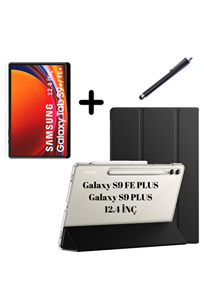 UnDePlus Samsung Galaxy Tab S9 Fe Plus/s10 Plus/s9 Plus Kılıf Set Pu Deri Sma...
