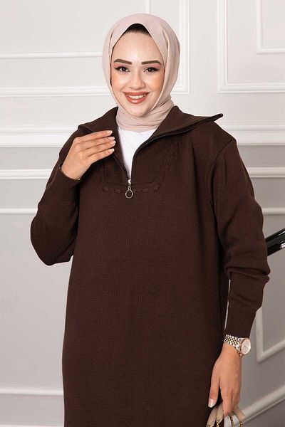 EBRUTESETTÜR High Top Zippered Knitwear Dress