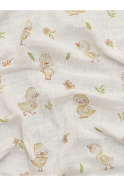 Kai Baby Baby Duck 100% Organic Cotton Double Layer Muslin Mouth Wipe